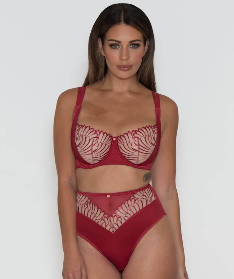 Scantilly Fallen Angel Balcony Bra - Garnet Red Bras