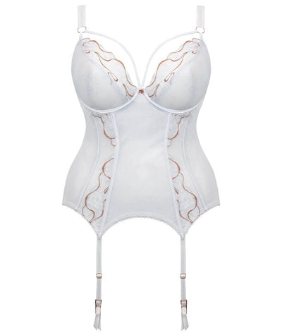 Scantilly Fascinate Plunge Basque - White Bodysuits & Basques