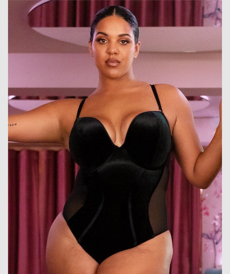 Scantilly Icon Plunge Strapless Padded Bodysuit - Black Bodysuits & Basques