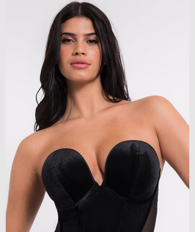Scantilly Icon Plunge Strapless Padded Bodysuit - Black Bodysuits & Basques