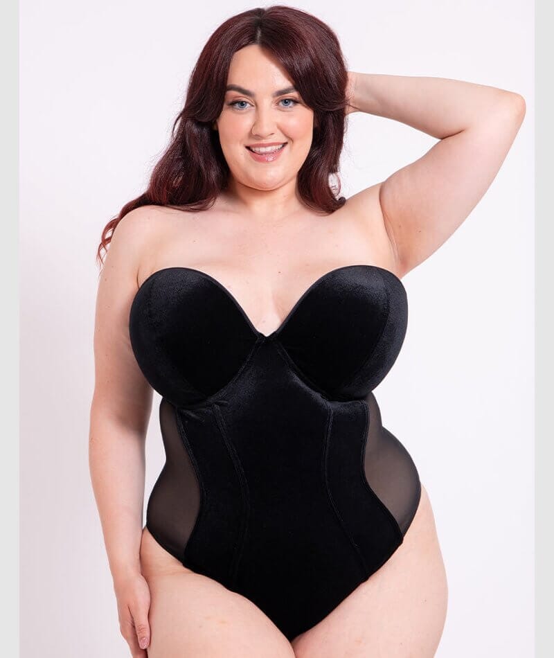 Scantilly Icon Plunge Strapless Padded Bodysuit - Black Bodysuits & Basques