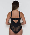 Scantilly Indulgence Stretch Lace Bodysuit - Black/Latte Bodysuits & Basques