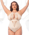 Scantilly Indulgence Stretch Lace Bodysuit - Ivory Bodysuits & Basques