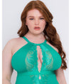 Scantilly Indulgence Stretch Lace Bodysuit - Jade Green Bodysuits & Basques