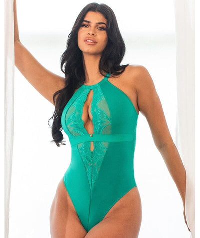 Scantilly Indulgence Stretch Lace Bodysuit - Jade Green Bodysuits & Basques
