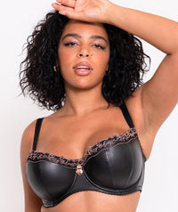 Scantilly Key to My Heart Padded Half Cup Bra - Black