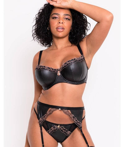 Scantilly Key to My Heart Padded Half Cup Bra - Black Bras