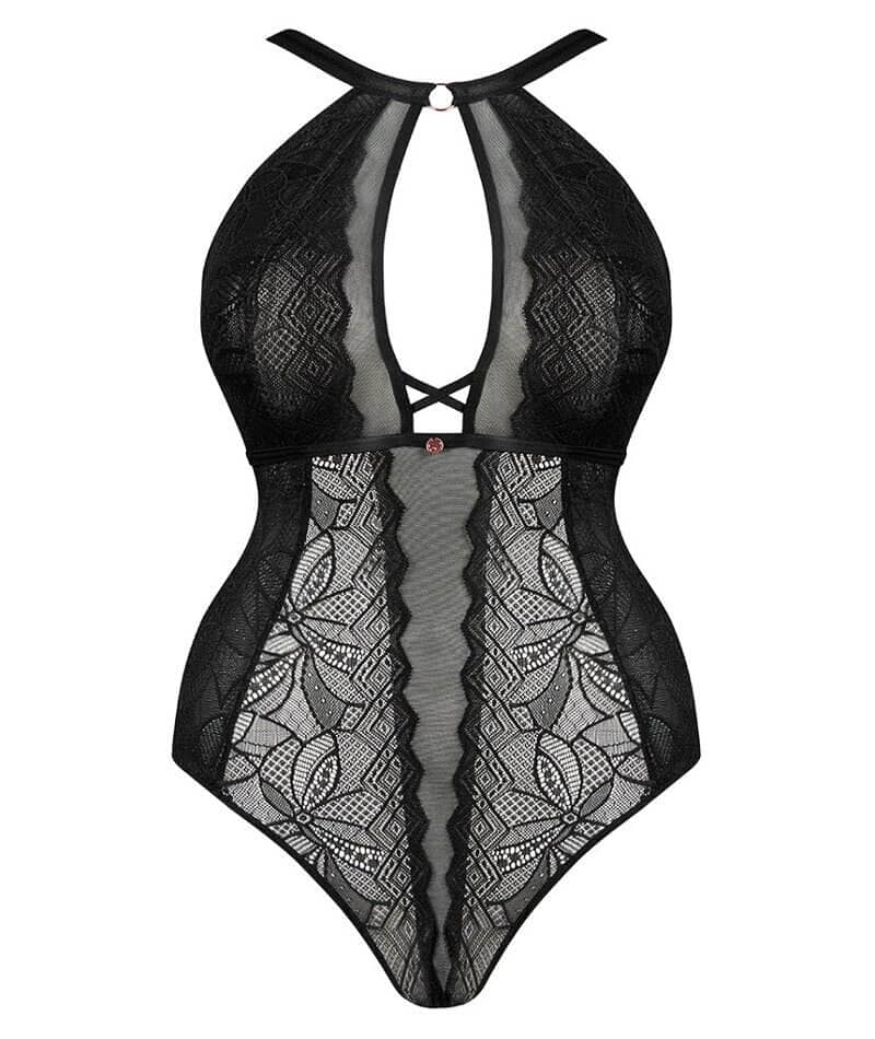 Scantilly Opulence Stretch Lace Bodysuit - Black Bodysuits & Basques