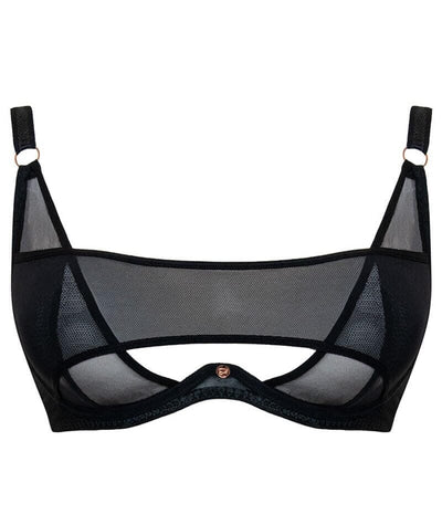 Scantilly Peep Show Deep Plunge - Bra Black Bras