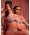 Scantilly Peep Show Deep Plunge Bra - Dusty Rose Bras