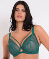 Scantilly Senses Plunge Bra - Verdigris Green Bras