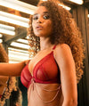Scantilly Unchained Plunge Bra - Deep Red Bras