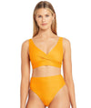 Sea Level Casablanca Cross Front B-DD Cup Bikini Top - Sunflower Swim