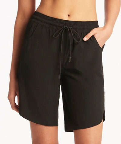 Sea Level Eco Essentials 7" Swim Boardshort- Black Swim