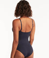 Sea Level Eco Essentials Cross Front A-DD Cup One Piece Swimsuit - Night Sky Navy Swim