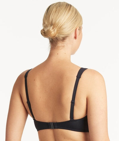 Sea Level Eco Essentials Cross Front Bikini Top - Night Sky Swim