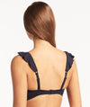 Sea Level Eco Essentials Frill Bikini Top - Night Sky Swim