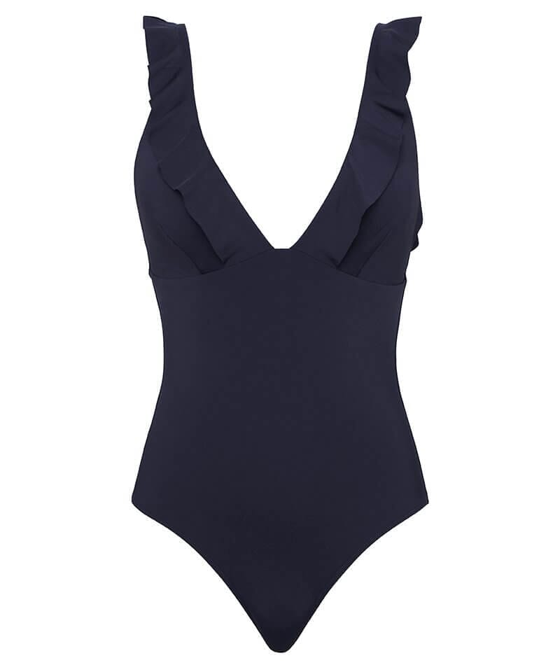 Sea Level Eco Essentials Frill One Piece Swimsuit - Night Sky Swim