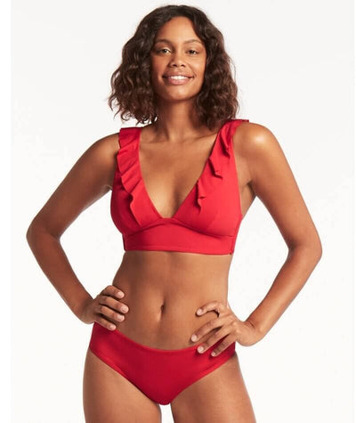 Sea Level Eco Essentials Hipster Bikini Brief - Red Swim