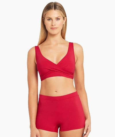 Sea Level Eco Essentials Katie Boyleg Swim Pant - Red Swim