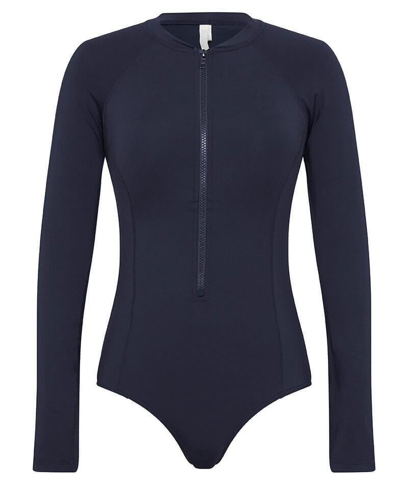 Sea Level Eco Essentials Long Sleeve A-DD Cup One Piece Swimsuit - Night Sky Swim