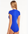 Sea Level Eco Essentials Short Sleeve A-DD Cup One Piece Swimsuit - Cobalt Swim