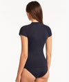 Sea Level Eco Essentials Short Sleeved Rash Vest - Full Zipper - Night Sky Swim
