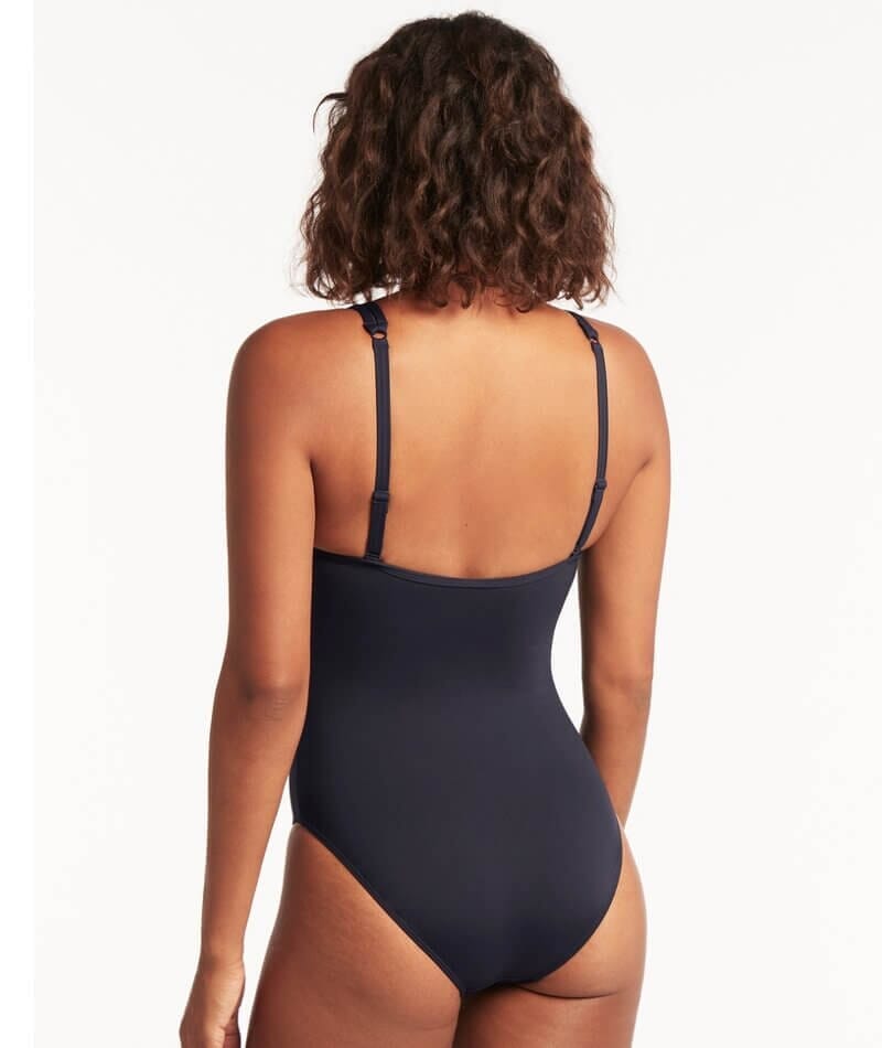 Sea Level Eco Essentials Spliced One Piece Swimsuit - Night Sky Swim