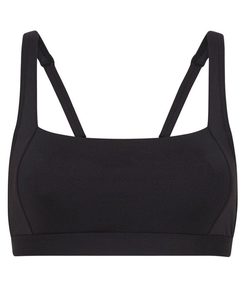 Sea Level Eco Essentials Square Neck Bikini Top - Black Swim