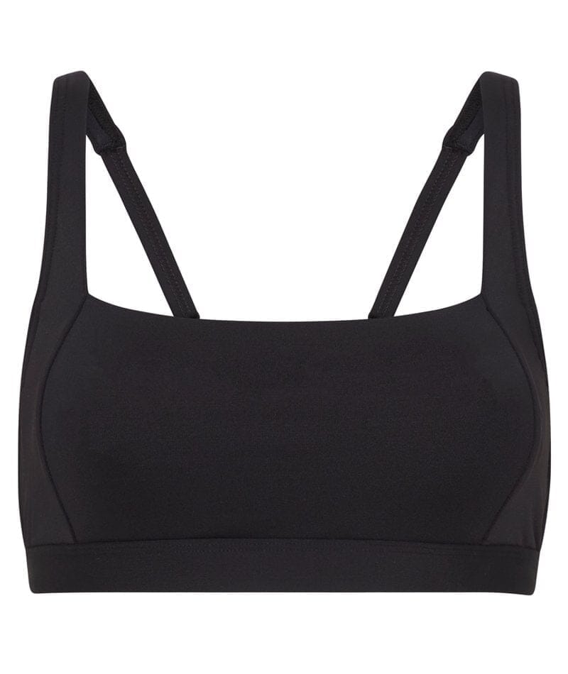 Sea Level Eco Essentials Square Neck Bikini Top - Black - Curvy Bras