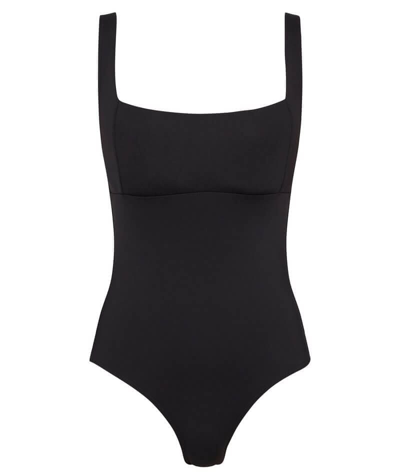 Sea Level Eco Essentials Square Neck One Piece Swimsuit - Black Swim