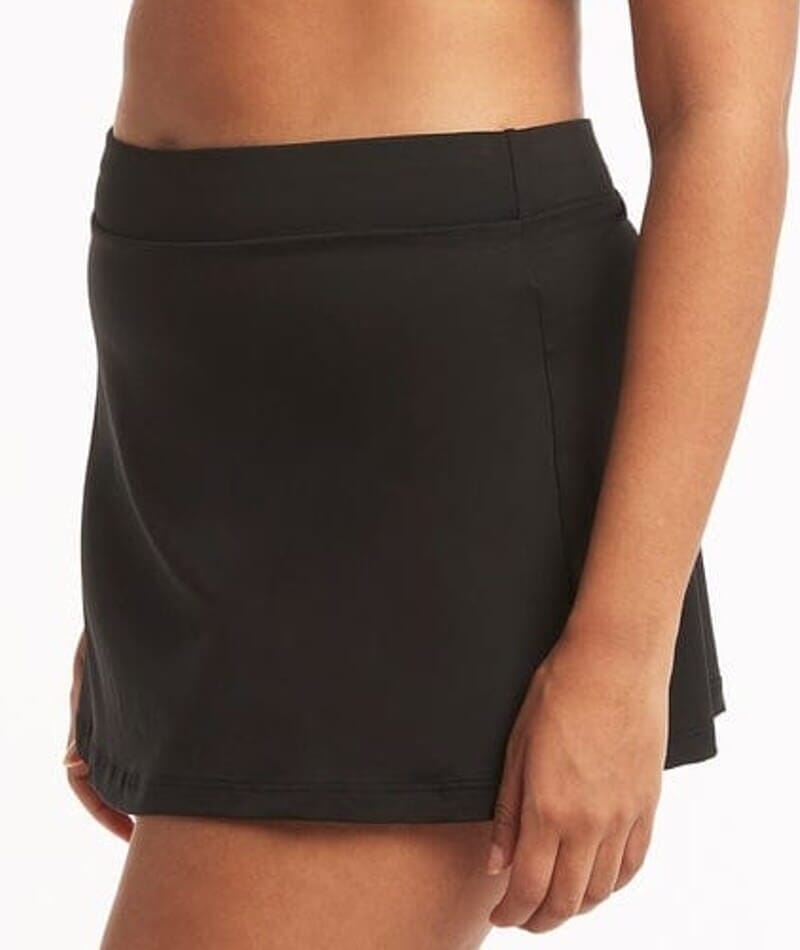 Sea Level Eco Essentials Swim Skirt - Black Swim