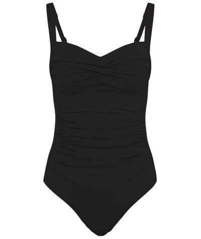 Sea Level Eco Essentials Twist Front A-DD Cup One Piece Swimsuit - Black Swim