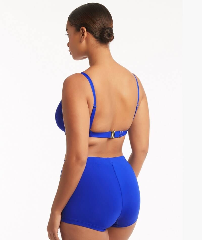 Sea Level Eco Essentials Twist Front DD-E Cup Bikini Top - Cobalt Swim