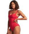 Sea Level Eco Essentials Twist Front A-DD Cup One Piece Swimsuit - Red Swim