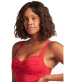 Sea Level Eco Essentials Twist Front A-DD Cup One Piece Swimsuit - Red Swim