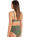 Sea Level Essentials Gathered Side High Waist Brief - Khaki Swim