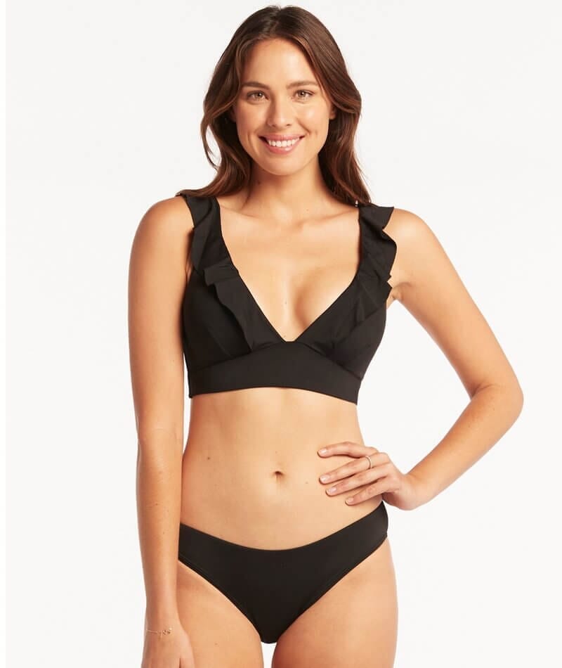 Sea Level Eco Essentials Hipster Bikini Brief - Black Swim