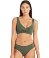 Sea Level Essentials Mid Bikini Brief - Khaki Swim