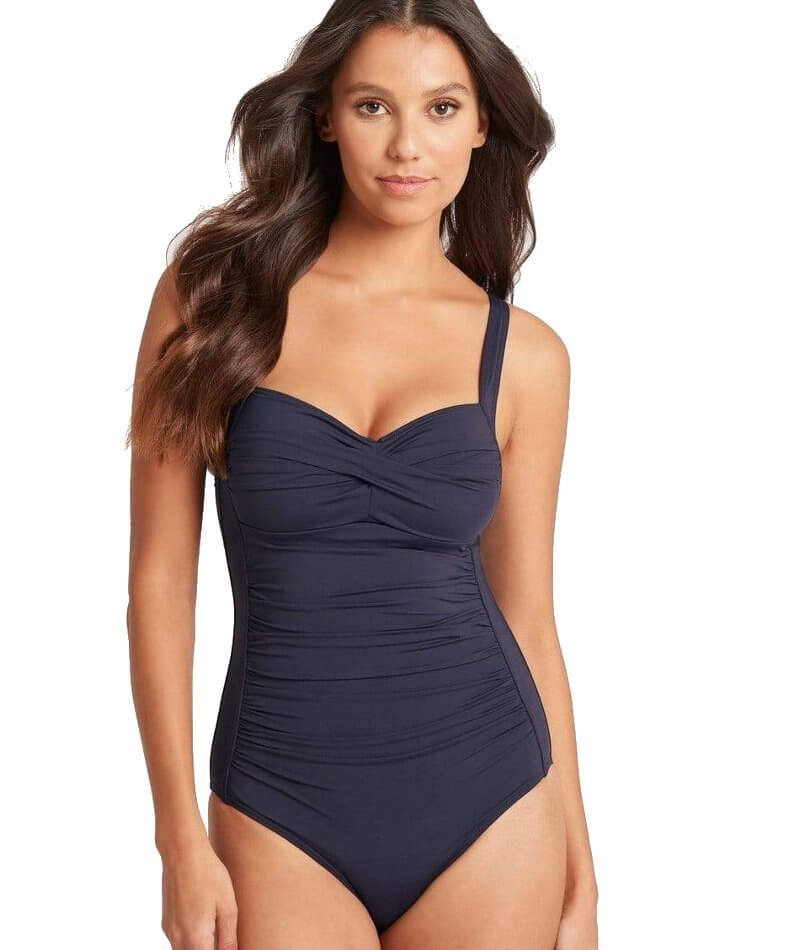 Sea Level Essentials Twist Front B-DD Cup One Piece Swimsuit - Night Sky Swim