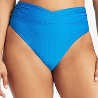 Sea Level Honeycomb Wrap High Waisted Brief - Capri