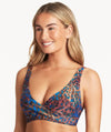 Sea Level Hunter Cross Front Multifit Bikini Top - Blue Swim