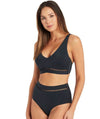 Sea Level Lola Shimmer D-DD Cup Bralette With Hidden Underwires - Charcoal Swim