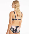 Sea Level Martini Longline Tri Bikini Top - Black Floral Swim