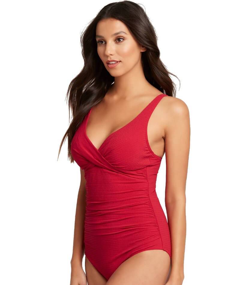 Sea Level Messina Cross Front B-DD Cup One Piece Swimsuit - Red