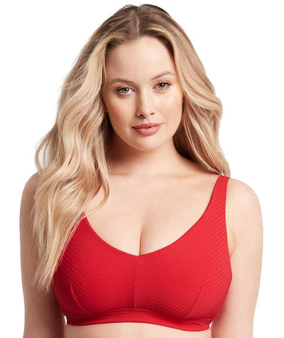 Sea Level Messina Square Neck B-DD Cup Bikini Top - Red - Curvy Bras