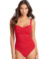 Sea Level Messina Twist Front B-DD Cup One Piece Swimsuit - Red Swim