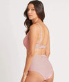 Sea Level Positano Stripe Gathered Side High Waist Brief - Orange Swim