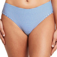 Sea Level Positano Stripe Mid Bikini Brief - Azure