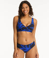 Sea Level Tradewind Cross Front A-DD Cup Bikini Top - Night Sky Swim